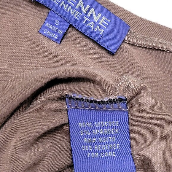 Vivienne Tam Womens Ruched Long Sleeve Cinched Top Size S Y2K Viscose Minimalist - Picture 9 of 11